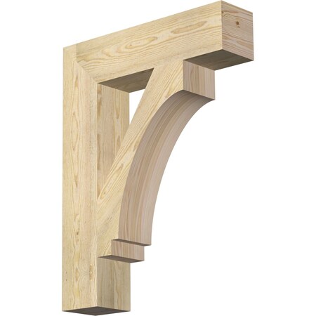 Ekena Millwork Imperial Block Rough Sawn Bracket, Douglas Fir, 6"W x 26"D x 34"H BKT06X26X34IMP05RDF